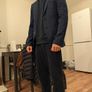 Brice Mens Slim Fit Tailored Blazer / Suit Jacket - Navy Black (Size S / 36-38) Image 5