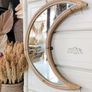 Boho Rattan Mirror Moon Shape Image 2