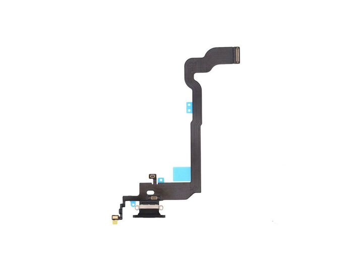 For Apple iPhone X Charging Port Dock Connector Microphone Flex Cable Black New - FHT03IPCP