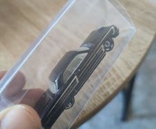 2003 Hot Wheels '64 Chevy Impala Black Real Riders Swap W/ Gold Stripes