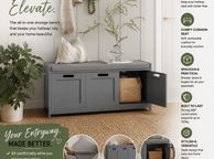 main image for ad Elegant  Storage Bench &amp; Shoe Cabinet Grey