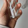 385 - Set of 2 Vintage Collectible Decorative Clear Glass Cantrell and Cochrane Mineral Bottles Image 5