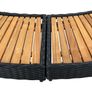 Spa Surround Black Poly Rattan And Solid Acacia Wood Image 5