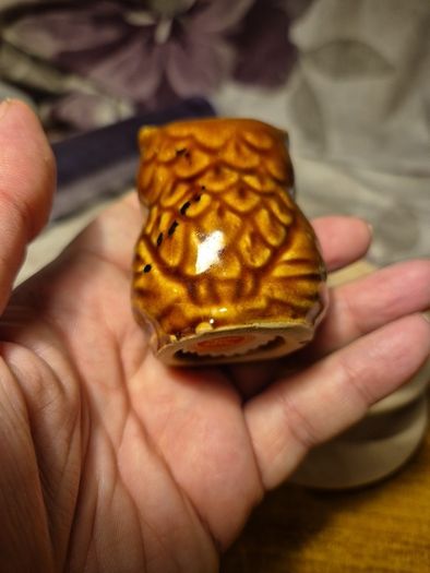 1970s Vintage Made in Japan Brown Owl Toothpick Holder