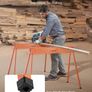 Saw Horses, 2 Pack Folding Work Horses, 299.4 kg Load Capacity Sawhorse with Heavy Duty Legs, All-Metal Portable Saw Horse with Non-Slip Foot Pads, for Woodworking, Carpenters & Contractors Image 5