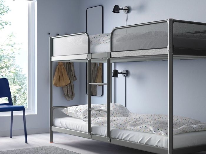 IKEA TUFFING bunk bed frame, dark grey