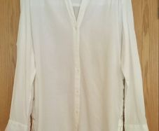 ZARA TRAFALUC Cotton Shirt Side-Laced White