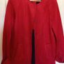 ZARA Faux Suede Straight Coat Red SIZE L Image 3