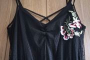 Sheer embroidered dress with slip.
