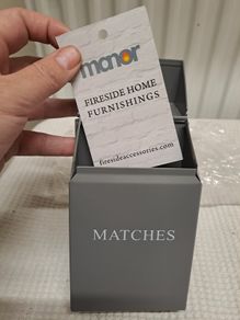 Grey Metal Match Holder