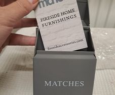 Grey Metal Match Holder