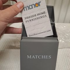 Grey Metal Match Holder