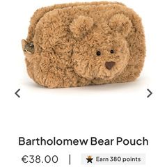 New JELLYCAT Bartholomew Bear Pouch