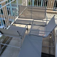 4-Piece Weather Resistant Glass Top Garden Dining Set