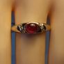 Genuine Cabochon Ruby Solitaire Dress Ring Image 7