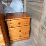 Pine bedside locker.  20e Image 2
