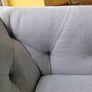 3 Seater Settee Blue Fabric As New Image 2