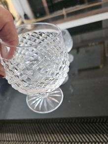 6 crystal brandy glasses