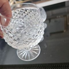 6 crystal brandy glasses