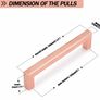 10 Pack Hole Center 128mm Kitchen Cabinet Handle Stainless Steel Brushed Copper Bedroom Drawer Pulls Rose Gold Modern Cupboard Knobs Width 12mm Image 5