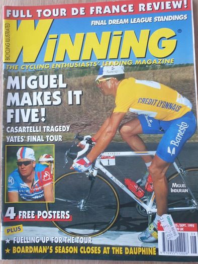 Winning Bicycle Racing Illustrated magazine August 1995