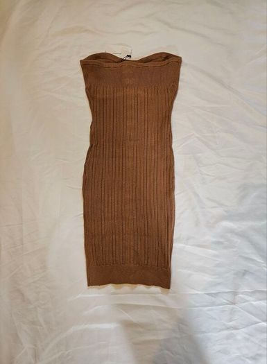 LPA Revolve Brown Tube Strapless Dress