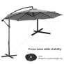 Cantilever Umbrella Parasol Hanging Banana Steel Dark Grey 3M Patio Image 6