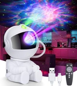 Astronaut Galaxy Projector, Starry Night Light for Bedroom, Astronaut Nebula Timer & Remote