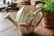 Majolica 2-Sided Butterfly Cabbage Watering Pail