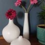 Fabulous Collection of Three Rare Vintage IKEA Hand-Blown Salong Glass Vases designed by Johanna Jelinek, Opaque White Colourway, Circa 1990 Image 2