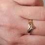 9ct gold Celtic Trinity knot ring size N Image 3