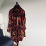 Vintage crushed velvet multi-coloured coat Image 2