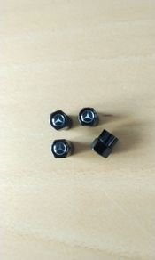 Brand New Mercedes Black Metal Dust Caps x4