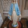Vintage Wooden Statue/Bell Jar Image 5