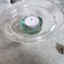 Vintage Mid Century Translucent green Glass  NIGHT LIGHT CANDLE HOLDER. Image 5