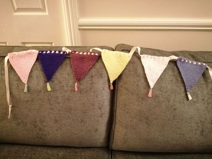 Hand knitted bunting for Baby's room/bedroom & Christmas