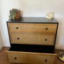Black wood and Rattan chest of drawers Image 2