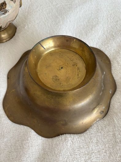 Metal Gold Decor Jug and Bowl