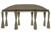 Gazebo with Curtains 520x349x255 cm Taupe 180 g/sq. meter