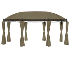 Gazebo with Curtains 520x349x255 cm Taupe 180 g/sq. meter