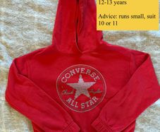Red Converse All Star Chuck  Taylor hoodie towards fundraiser