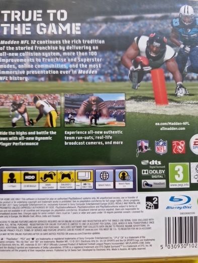 Madden NFL 12 PlayStation3 Ps3 games Original