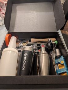 Complete Branded Bacardi Cocktail & Mojito Set + 3 Official Highball Glasses