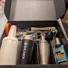 Complete Branded Bacardi Cocktail & Mojito Set + 3 Official Highball Glasses