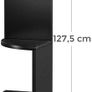 _Corner Shelf, 5 Level Hanging Shelf, Rack Zigzag Design, Bookcase, 20 x 20 x 127.5 cm, Black Image 5