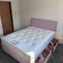NEW 4'6 Grey base with mattress & Headboard Image 3