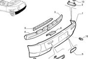 Genuine Fiat Coupe 1994-2000 ,rear Bumper Towing Eye Cover 175000599