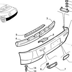 Genuine Fiat Coupe 1994-2000 ,rear Bumper Towing Eye Cover 175000599