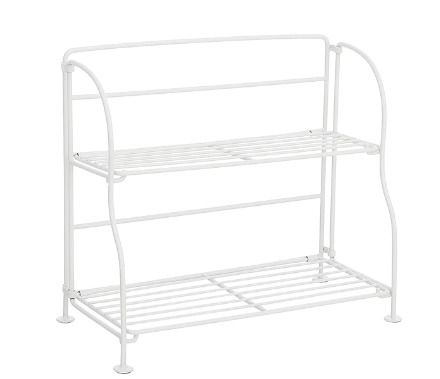 BRAND NEW 2 Tier Foldable Rack Kitchen Wall Hanging Shelf Space Saving Home Organizer