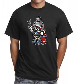 Barber Skater Funny Printed T-shirt Birthday Gift Present Idea